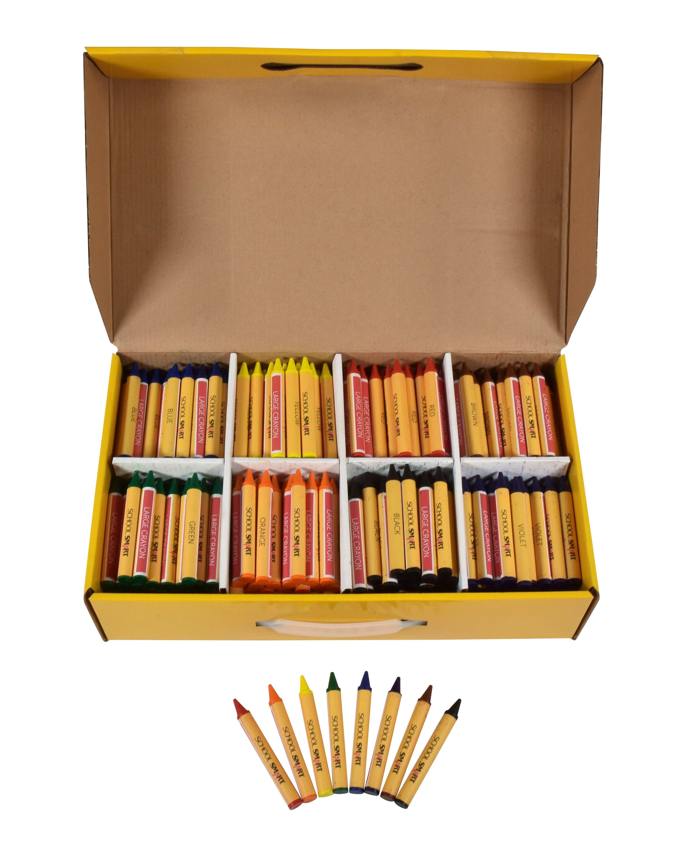 School Smart Crayons, Large Size, Assorted Colors, Pack of 400 067254